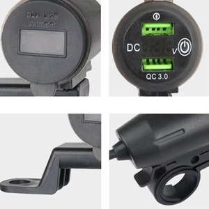 מטען usb אופנוע usb עמיד למים טעינה מהיר מתאם כפול qc כפול 3.0 <span class=keywords><strong>voltmeter</strong></span> עם מתג למוטוקרוס נייד - Product Image 6
