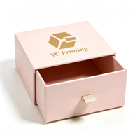 Boîte cadeau tiroir personnalisée avec logo, en carton rigide recyclable et pelliculage mat, pour sweats à capuche, t-shirts et vêtements