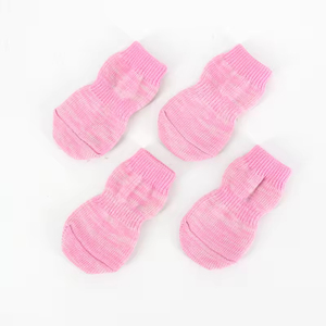4 paires/ensemble de chaussettes pour chien en coton antidérapantes, chaussures respirantes pour animaux de compagnie, vêtements pour animaux de compagnie pour le printemps, l'automne et l'hiver, chaussettes élastiques chaudes - Product Image 6