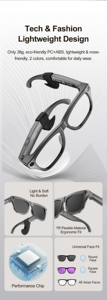 Gafas Inteligentes Multifuncionales Todo en Uno XK One Pro con IA, para Tomar Fotos, Traducción, Llamadas, Música y Conversación en Tiempo Real - Product Image 6