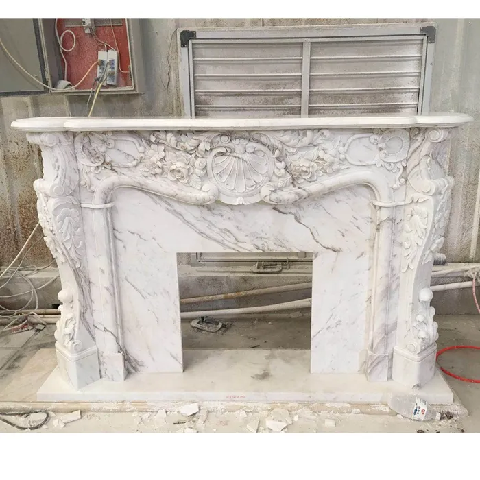 Premium Luxury Beige Marble Fireplaces - Elevating Your Home's Warmth   Style