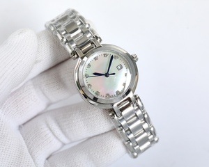 Montre-bracelet à quartz de luxe pour femme, bracelet en acier inoxydable, ornée de cristaux, résistante à l'eau, élégante et simple, avec aiguilles - Product Image 5