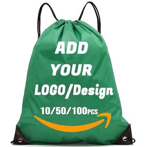 Custom <b>Drawstring</b> <b>Backpack</b> Personalized Bulk Sport Draw String Bags with Logo, Text, Design, Customized Promotional Items - Product Image 4