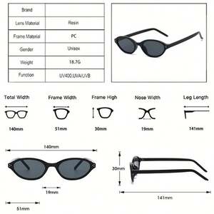 Gafas de Sol Retro de Moda 2026 con Logotipo Personalizado, Montura Pequeña de PC para Hombre, Estilo Punk, UV400, Remaches, Ovaladas, Ojo de Gato, para Mujer - Product Image 5