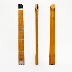 Mástil de guitarra sin cabeza de arce tostado mate de fábrica, 25 trastes, 6 cuerdas, con <span class=keywords><strong>afinador</strong></span> bloqueable para guitarra eléctrica sin cabeza - Product Image 3