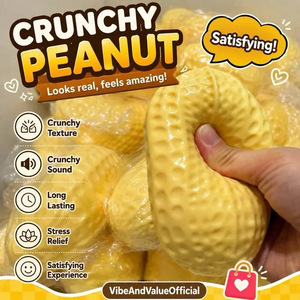 Jouet Squishy ASMR en TPR, en forme de bloc, aux textures de fruits (Fraise, Mangue, Pudding), cacahuète et autres effets sonores croquants - Product Image 4