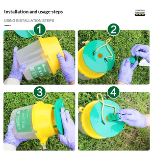 Trampa para Insectos con Feromonas Ecológica con Cebo para el Control de Plagas Agrícolas, Trampa Reutilizable para Moscas y Polillas para Exteriores - Product Image 3