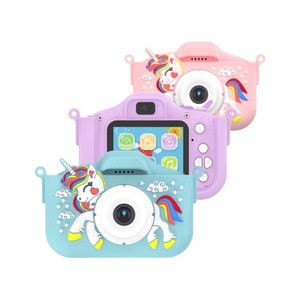 Cartoon Rainbow Unicórnio Dual HD Camera Mini <span class=keywords><strong>DSLR</strong></span> das Crianças com CMOS Sensor de Imagem Plástico MicroSD Foto e Vídeo Câmera - Product Image 2