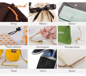 Sac à bijoux en coton recyclé en gros, tailles personnalisées, sac à cordon en coton naturel pour l'emballage des produits de soins personnels - Product Image 5