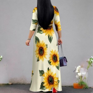 Women's Plus Size Summer Maxi Dress Floral Print Spaghetti Strap Tiered Casual Beach Outfits Sweet Y2K Style Eco-Friendly - Product Image 3