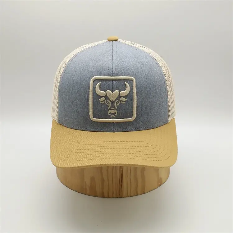 OEM-sombreros deportivos personalizados para camionero, gorra de malla con Cierre trasero, de ala curvada, con logotipo bordado 3d, 6 paneles, venta al por mayor