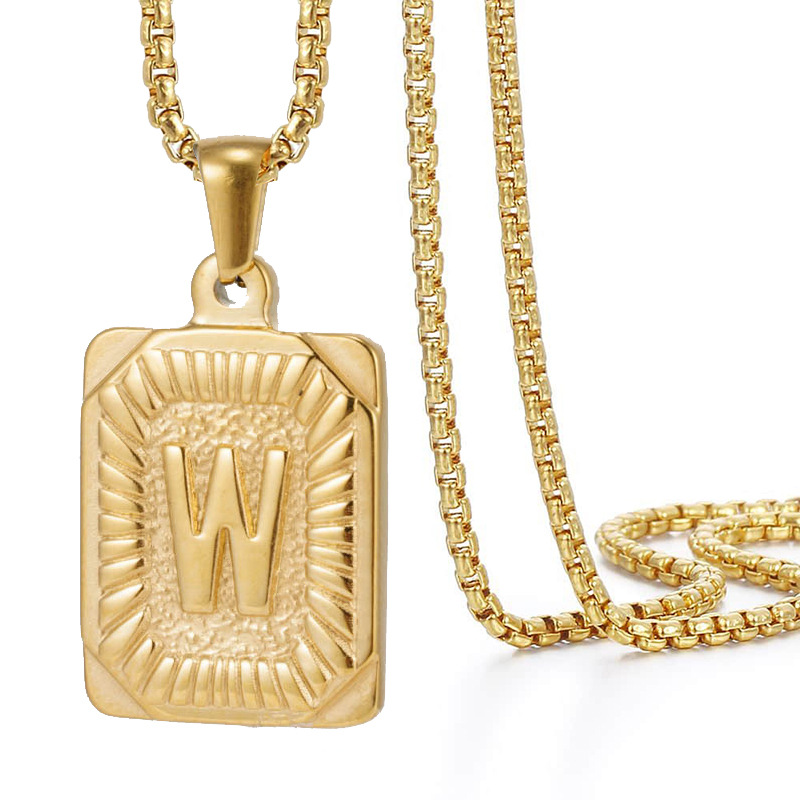 Gold W (including chain)
