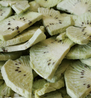 Lekkere knapperige gevriesdroogde kiwischijfjes, natuurlijk ongezoet, FD kiwi fruitsnack
