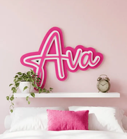 Panneau de nom personnalisé en acrylique 3D superposé, ornement en forme de cœur, plaque de nom de bébé personnalisée, cadeau de naissance, décoration murale