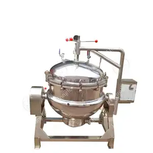 Automatic Pot Mixer Double Tilting Jacketed Kettle Planetary Industrial 1000 Liter Steam Cooking Kettle With High Quality