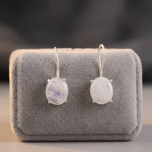 Niharika Gems 925 Sterling Silver <b>Earrings</b> With Rainbow Moonstone Work <b>Earring</b> For Women And <b>Girls</b> Wear In Party's - Product Image 1