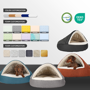 Maßgefertigtes Luxus-Orthopädisches Memory-Foam-Hundebett Großhandel Hundebett mit Abnehmbarem Waschbarem Wasserdichtem Bezug - Product Image 2
