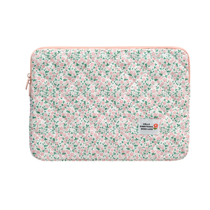 Puffy Soft Lightweight Polyester Laptop <strong>Sleeve</strong> 13-16 Inch for <strong>MacBook</strong> Cute Quilted Padded Floral Protective Case Compatible 11" - Product Image 6
