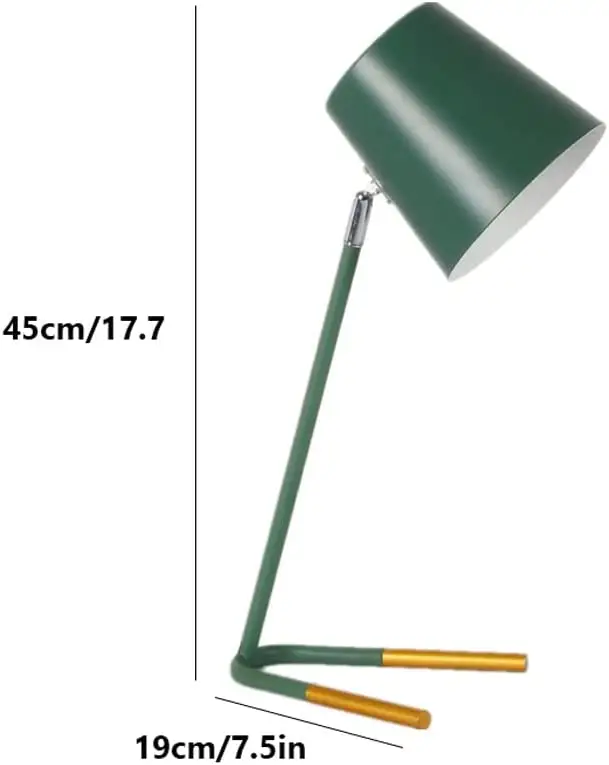 Adjustable Desk Lamp Simple Reading Light with Metal Shade, Metal Table Lamp for Study Room Living Room Bedroom Hotel