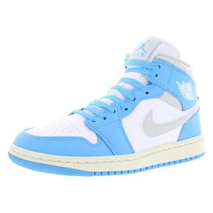 Zapatillas Nike Air Jordan 1 Mid para Mujer, Color Azul Polvo Oscuro y Gris Neutro, Estilo Baloncesto - Product Image 5