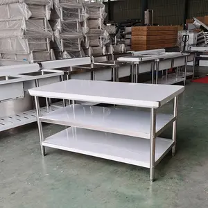 Used Stainless Steel Work Table 3 Tier Stainless Steel Work Bench For Kitchen