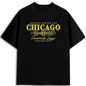Camiseta Chicago Sockers Winter Cup para Hombre, 100% Algodón, Cuello Redondo, Corte Regular, Diseño Estampado, Hecho en EE. UU., Modelo MBT-714617901 - Product Image 1