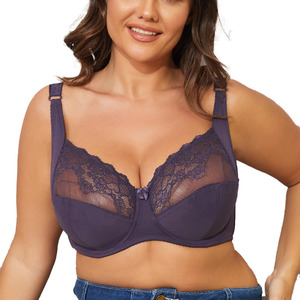 Reggiseno Sexy Taglie Forti da Donna con Anello in Acciaio e Pizzo, Sezione Sottile per Sollevare il Seno Laterale, Vendita all'Ingrosso - Product Image 3