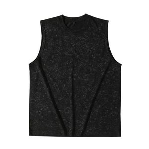 Débardeur sans manches surdimensionné en coton 100% de haute qualité, 230 g/m², lavé à la pierre, taille plus, style streetwear, avec logo personnalisé YC5507 - Product Image 5