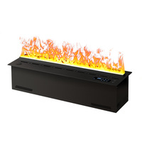 Cheminée à vapeur d'eau avec simulation de flamme LED 3D couleur. Design indépendant. Contrôlé par télécommande/applications. Intérieur.Hôtel