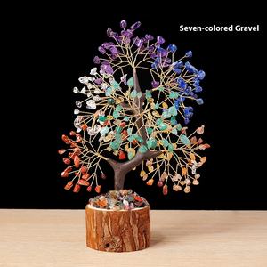 Benzersiz noel ev dekor doğal kristal para ağacı renkli çakıl süs para ağacı hayat tasarım diğer el sanatları - Product Image 4