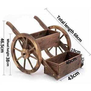 Boîte à fleurs et étagère créatives en bois brûlé pour l'extérieur - Product Image 4