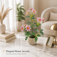 Vente en gros de plantes artificielles en pot, bonsaïs blancs, arrangements floraux simulés pour la décoration intérieure de table et de la maison