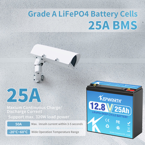 Batería de Fosfato de Hierro y Litio Lifepo4 Kepworth de 12v 20Ah 25Ah 30Ah a Bajo Precio, Más de 4000 Ciclos de Descarga Profunda, Almacenamiento de Energía Solar para el Hogar - Product Image 5