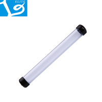 Récipient en plastique cylindrique transparent avec couvercle pour tube d'emballage de stockage