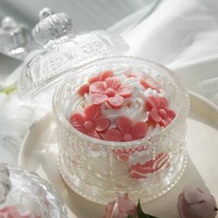 Bougie parfumée en verre « Romance des fleurs de pêcher » – 1 mèche, 12-24 heures de combustion, pour une atmosphère fraîche et raffinée – Zhejiang