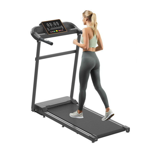 Custom Logo Professional Electric Smart Portable Steel Foldable Treadmill Multi-Function LED Screen 1-12km/h Speed Range 120KG