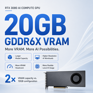 RTX 3080 20GB Ampere สำหรับ Qwen3.8‑27B LLM การอินเฟอร์เรนซ์ การใช้งาน AI แบบท้องถิ่น การเรียนรู้ของเครื่อง การปรับแต่งอย่างละเอียด - Product Image 1