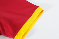 Jersey Bulu Tangkis Naga Cina Kustom 100% Poliester Merah Kuning Gradasi Sublimasi Cepat Kering Tenis Meja Olahraga Tim V Neck