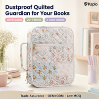 Sac de rangement matelassé pour livres, housse anti-poussière pour Bible avec fermeture éclair, organisateur floral en mélange de coton pour livres de prière, intérieur à 3 zones