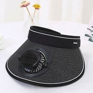 Sombrero de Paja de Ala Ancha con Ventilador Solar y USB para Mujer, Protección UV, 3 Niveles de Velocidad Ajustables, Hebilla Elástica - Product Image 6