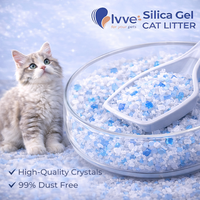 Litière pour chat en gel de silice avancé, litière cristalline pour chat avec contrôle des odeurs longue durée pour les distributeurs de produits pour animaux de compagnie