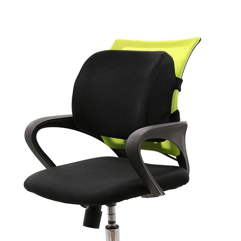 Nefes 3D fileli sandalye sırt desteği konfor alt arka yastık bellek köpük yastık Premium ayarlanabilir kayış