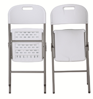Chaise pliante d'extérieur Lumio ST-2306 moderne en plastique et aluminium avec coussin à séchage rapide pour mariages, parcs, cours, événements et locations 1