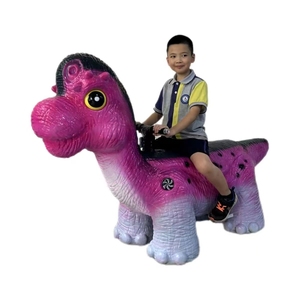 Vendita calda parco divertimenti <span class=keywords><strong>animali</strong></span> bambini bambini che camminano Animatronic batteria elettrica giostre dinosauro a gettoni per il centro commerciale - Product Image 5