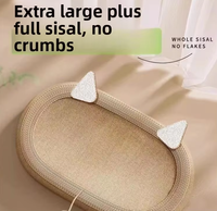 Grattoir pour chat en sisal extra large avec bac et nid, résistant à l'usure, toutes saisons