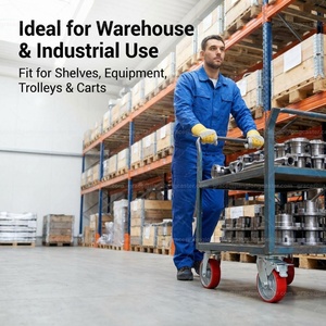 <span class=keywords><strong>Ruedas</strong></span> Giratorias <span class=keywords><strong>de</strong></span> Acero <span class=keywords><strong>de</strong></span> Alta Resistencia para Uso Industrial, con Placa <span class=keywords><strong>de</strong></span> 114x100mm, <span class=keywords><strong>de</strong></span> PP y PU, para Carros y Carretillas, Certificación ISO9001, Venta al Por Mayor - Product Image 3