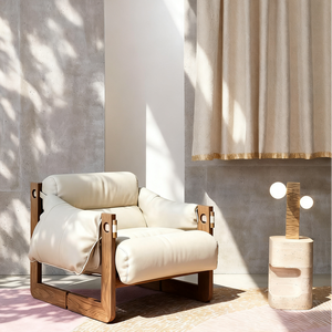 Poltrona in Pelle Premium Stile Mid-Century Moderno con Cuscino Imbottito in Spugna e Struttura in Legno Massello <span class=keywords><strong>per</strong></span> Soggiorno, <span class=keywords><strong>Camera</strong></span> da Letto, Ufficio, Appartamento - Product Image 3