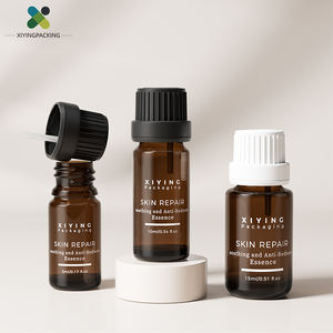 Flacon en verre pour sérum aux huiles essentielles avec bouchon à tête large pour le contrôle du débit, idéal pour les cosmétiques et soins de la peau, avec emballage extérieur. - Product Image 1