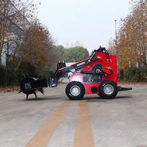 Mini-chargeuse sur pneus diesel blanche Soamte de Chine, moteur Kubota CE EURO5 EPA, boîte de vitesses Huade, pompe, capacité de la benne de 0,03 m³ - Product Image 6