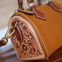 Tas Kulit Sapi Asli Vintage Wanita dengan Resleting Tunggal Bergaris Tahan Air Kedatangan Baru Desainer Fashion Grosir Tas Mewah.